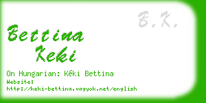 bettina keki business card