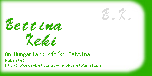 bettina keki business card